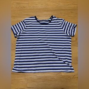 Striped Purple and White T-Shirt